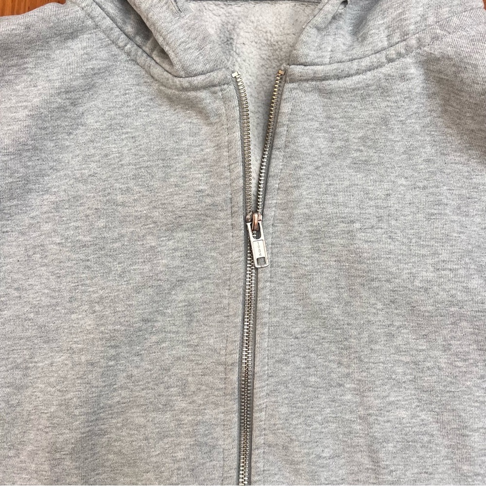 Brandy Melville Gray Full Zip Hoodie Sweatshirt- XS-M - Picture 5 of 10